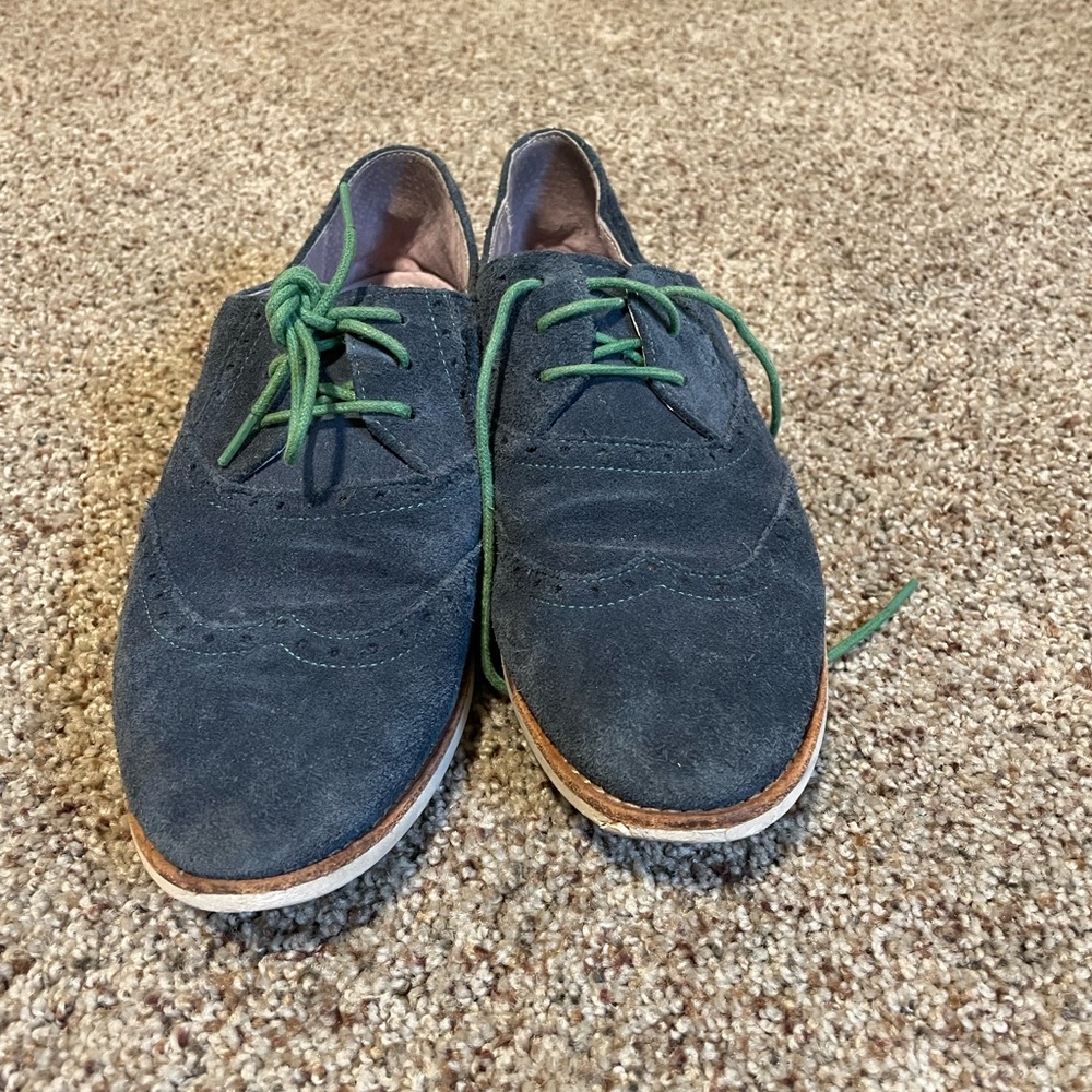Johnston & Murphy navy suede Oxford sneakers